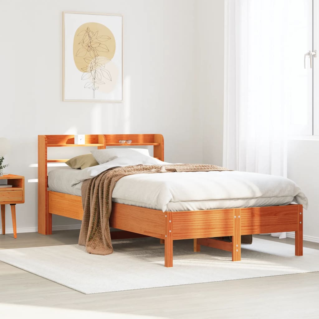 Bedframe zonder matras massief grenenhout wasbruin 120x200 cm is nu te koop bij PeponiXL, paradijselijk wonen!