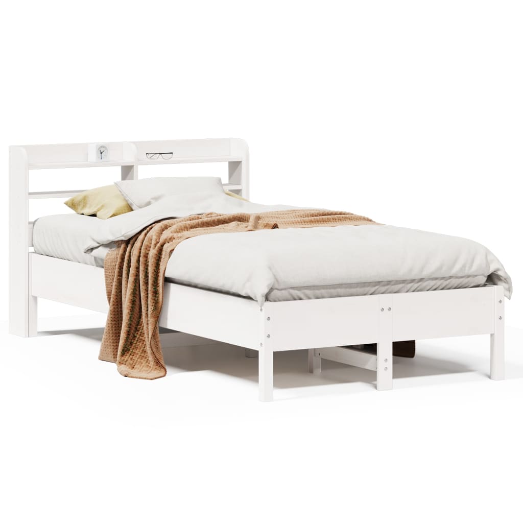 Bedframe zonder matras massief grenenhout wit 140x200 cm is nu te koop bij PeponiXL, paradijselijk wonen!