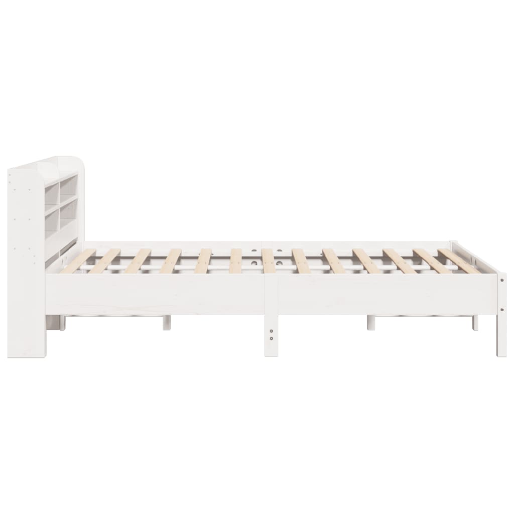 Bedframe zonder matras massief grenenhout wit 140x190 cm is nu te koop bij PeponiXL, paradijselijk wonen!