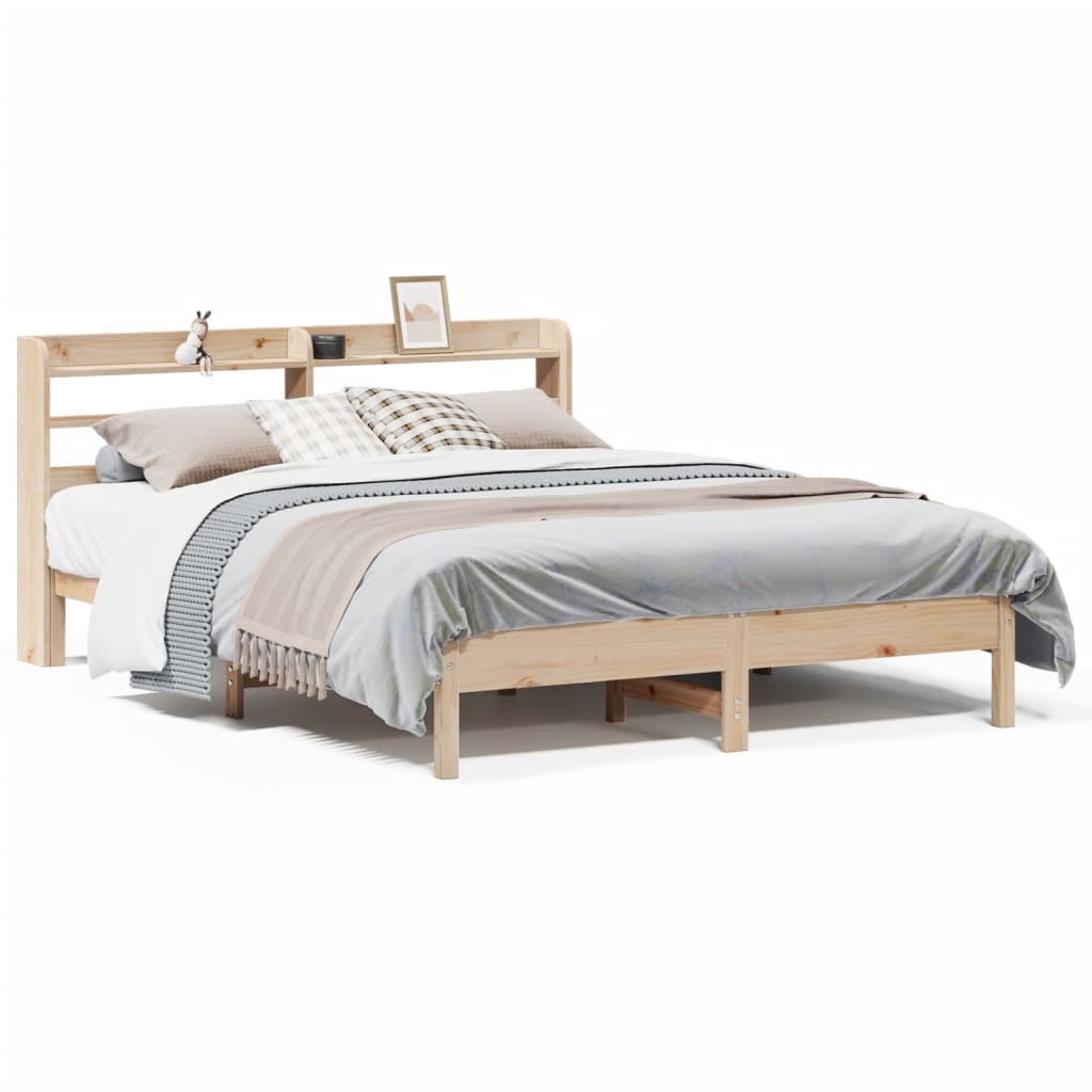 Bedframe zonder matras massief grenenhout 135x190 cm is nu te koop bij PeponiXL, paradijselijk wonen!