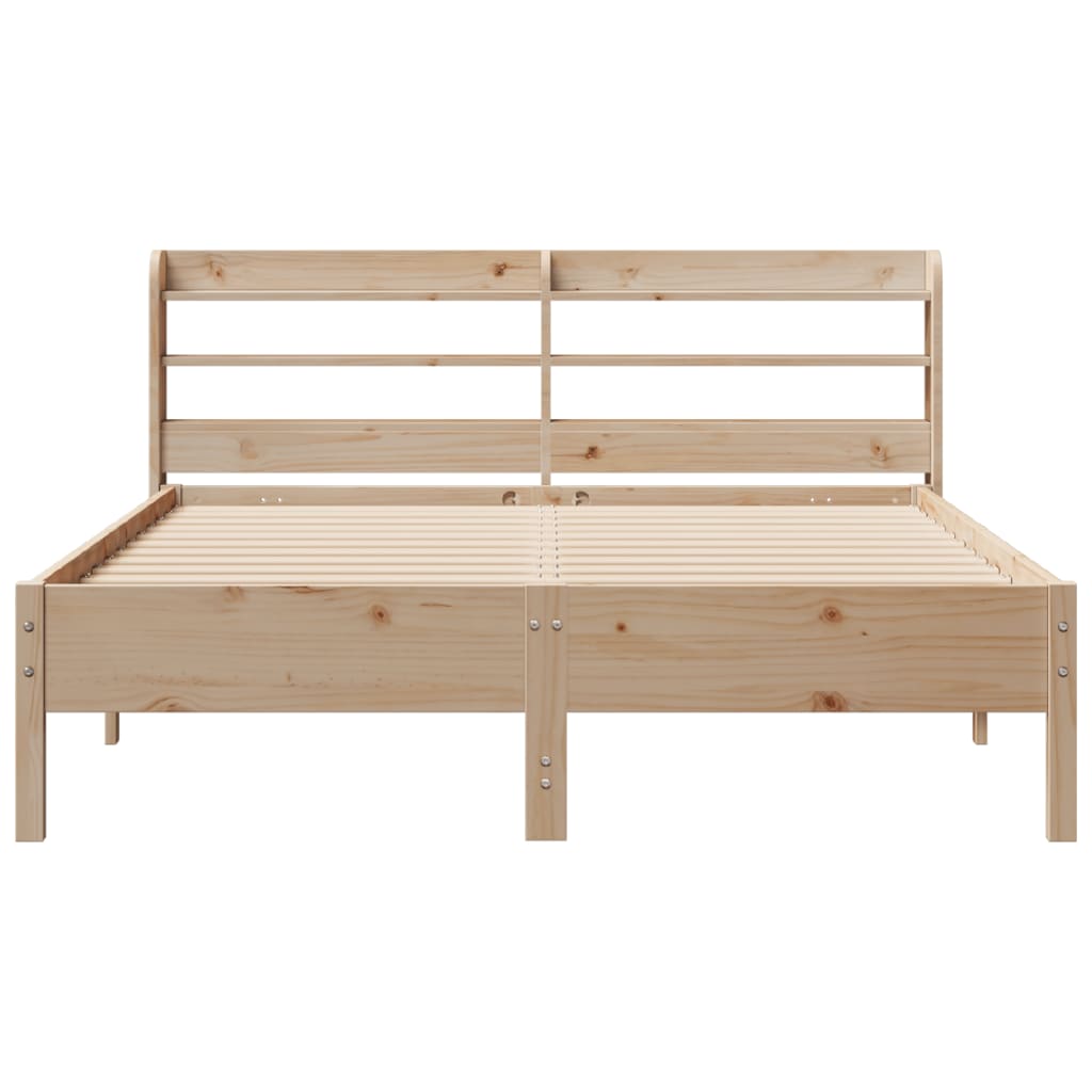 Bedframe zonder matras massief grenenhout 135x190 cm is nu te koop bij PeponiXL, paradijselijk wonen!