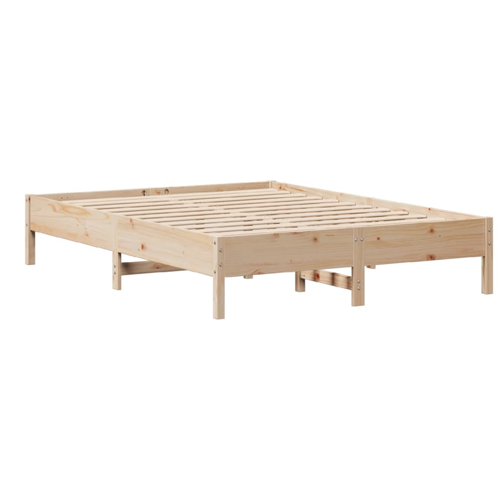 Bedframe zonder matras massief grenenhout 135x190 cm is nu te koop bij PeponiXL, paradijselijk wonen!