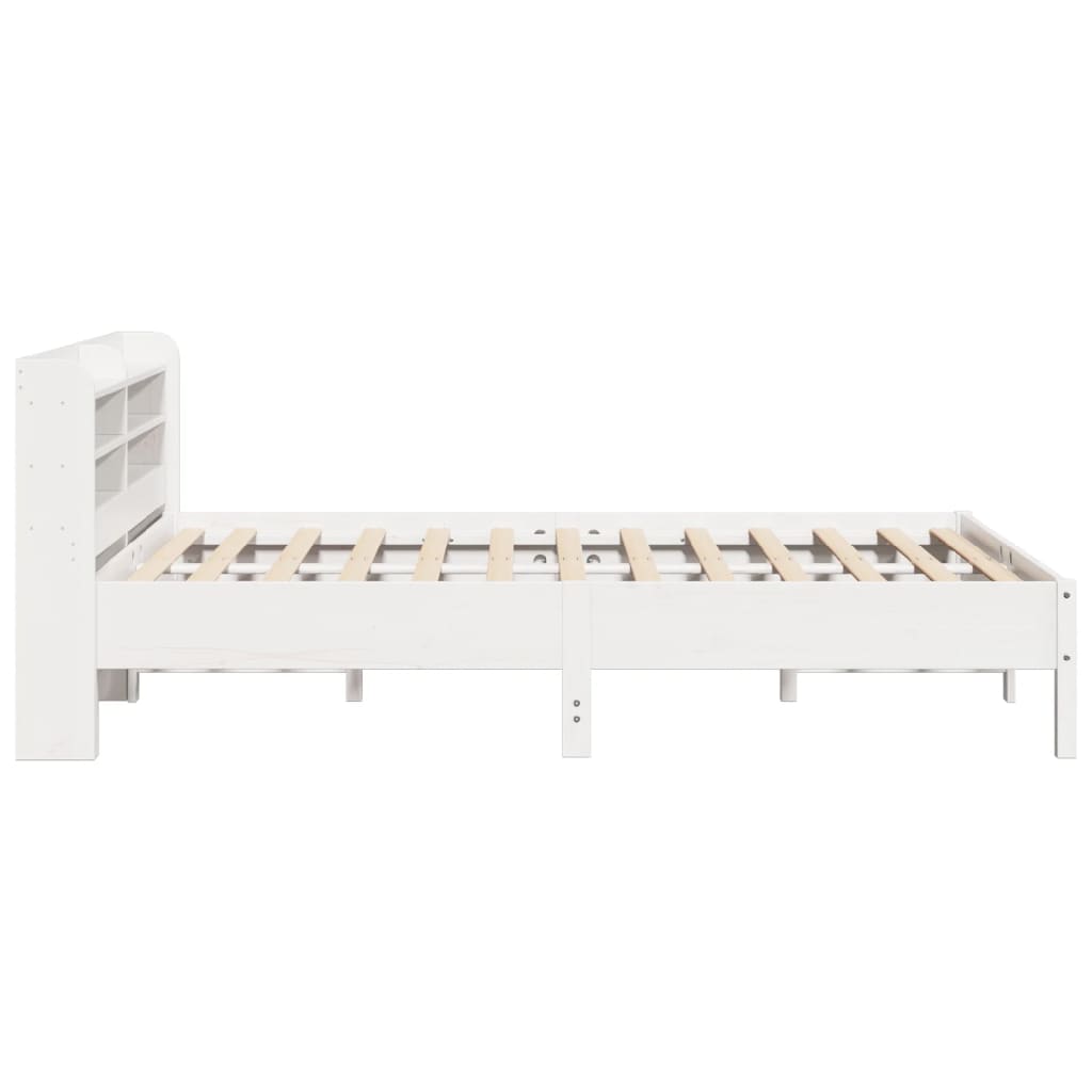 Bedframe zonder matras massief grenenhout wit 135x190 cm is nu te koop bij PeponiXL, paradijselijk wonen!
