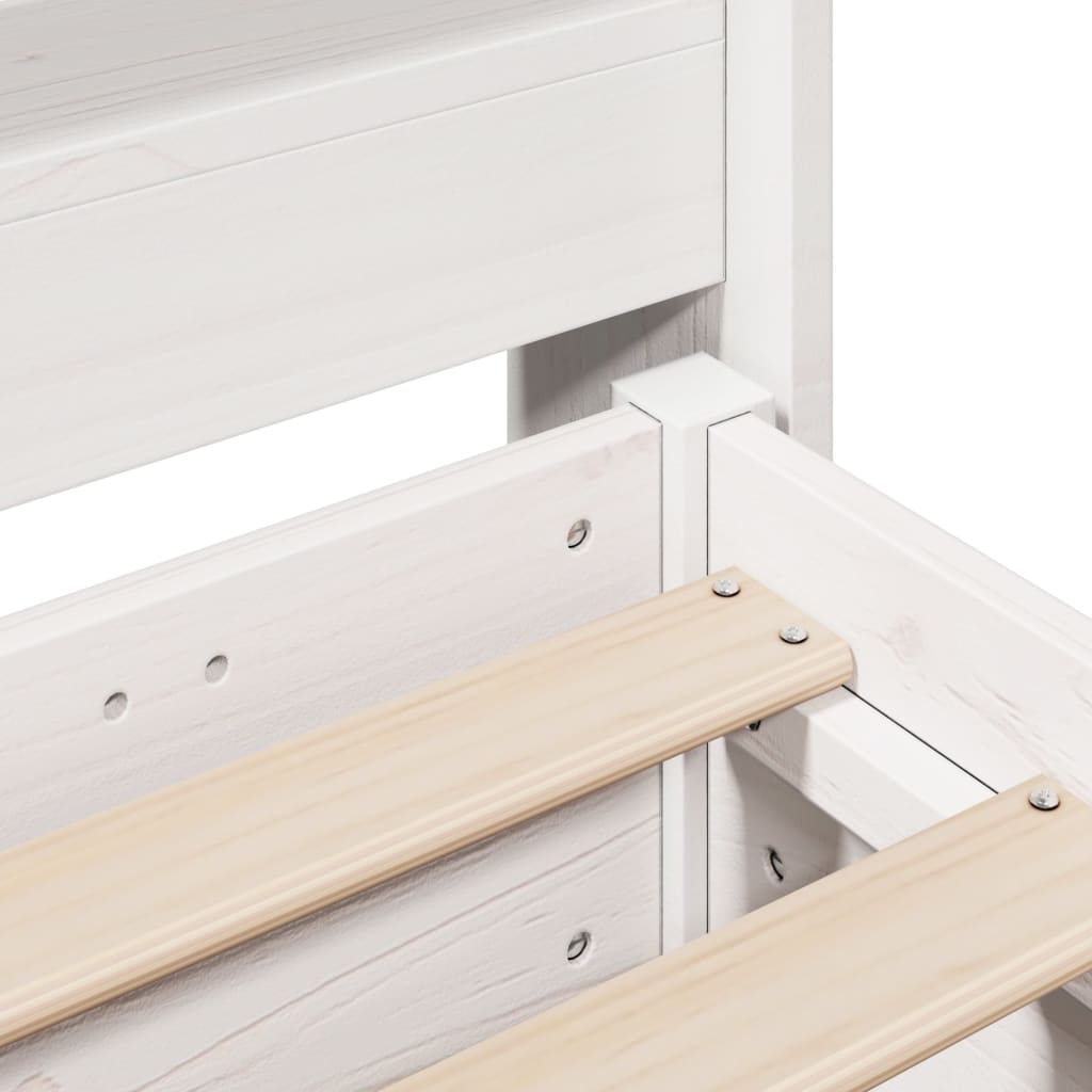 Bedframe zonder matras massief grenenhout wit 120x190 cm is nu te koop bij PeponiXL, paradijselijk wonen!
