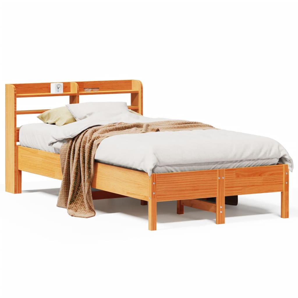 Bedframe zonder matras massief grenenhout wasbruin 120x190 cm is nu te koop bij PeponiXL, paradijselijk wonen!