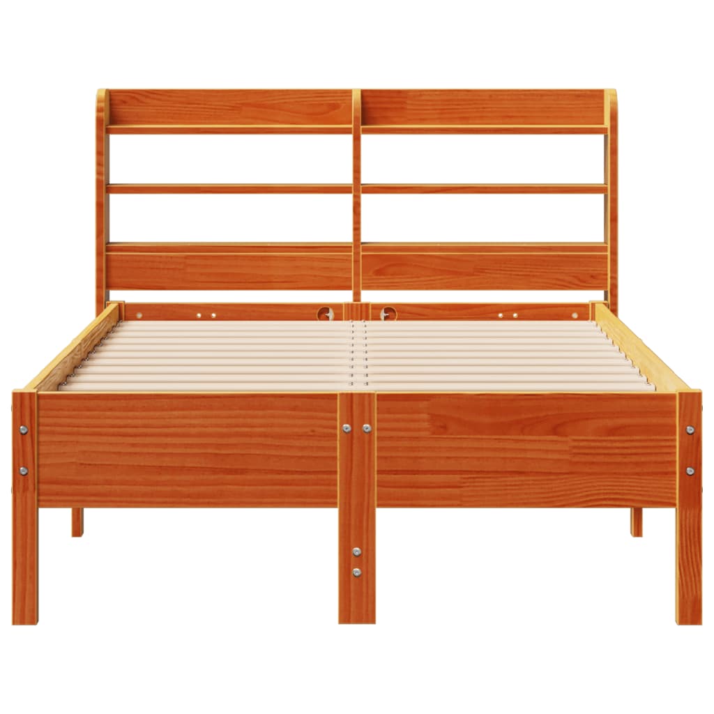 Bedframe zonder matras massief grenenhout wasbruin 120x190 cm is nu te koop bij PeponiXL, paradijselijk wonen!