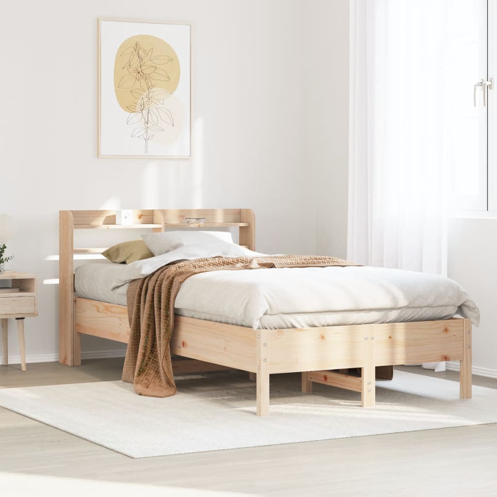 Bedframe zonder matras massief grenenhout 75x190 cm is nu te koop bij PeponiXL, paradijselijk wonen!