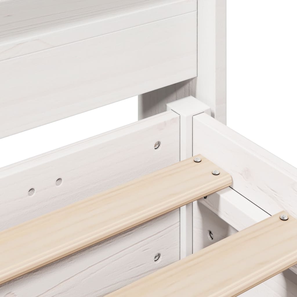 Bedframe zonder matras massief grenenhout wit 75x190 cm is nu te koop bij PeponiXL, paradijselijk wonen!