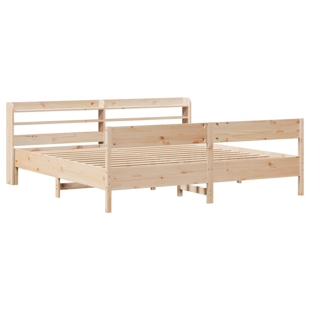 Bedframe zonder matras massief grenenhout 200x200 cm is nu te koop bij PeponiXL, paradijselijk wonen!