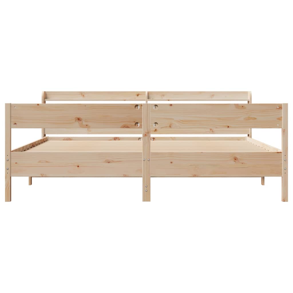 Bedframe zonder matras massief grenenhout 200x200 cm is nu te koop bij PeponiXL, paradijselijk wonen!