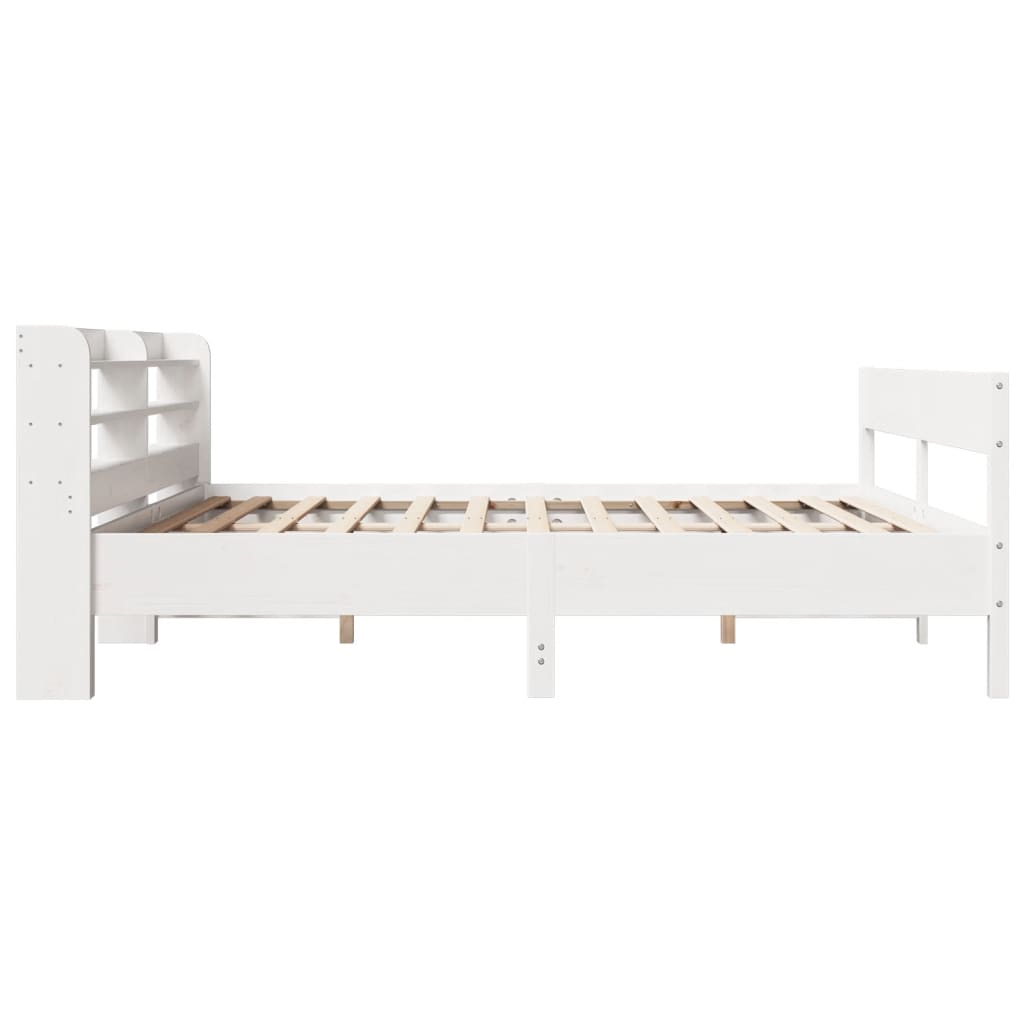 Bedframe zonder matras massief grenenhout wit 200x200 cm is nu te koop bij PeponiXL, paradijselijk wonen!