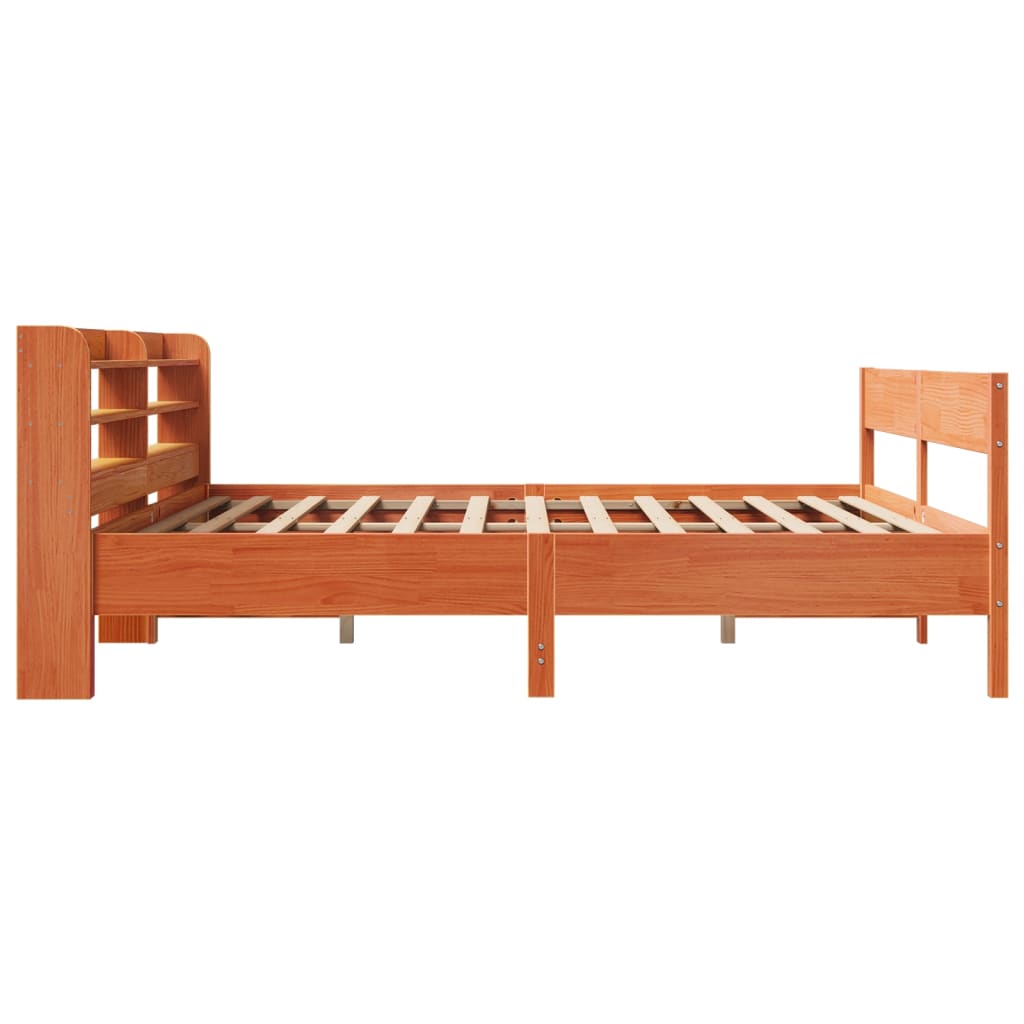 Bedframe zonder matras massief grenenhout wasbruin 200x200 cm is nu te koop bij PeponiXL, paradijselijk wonen!