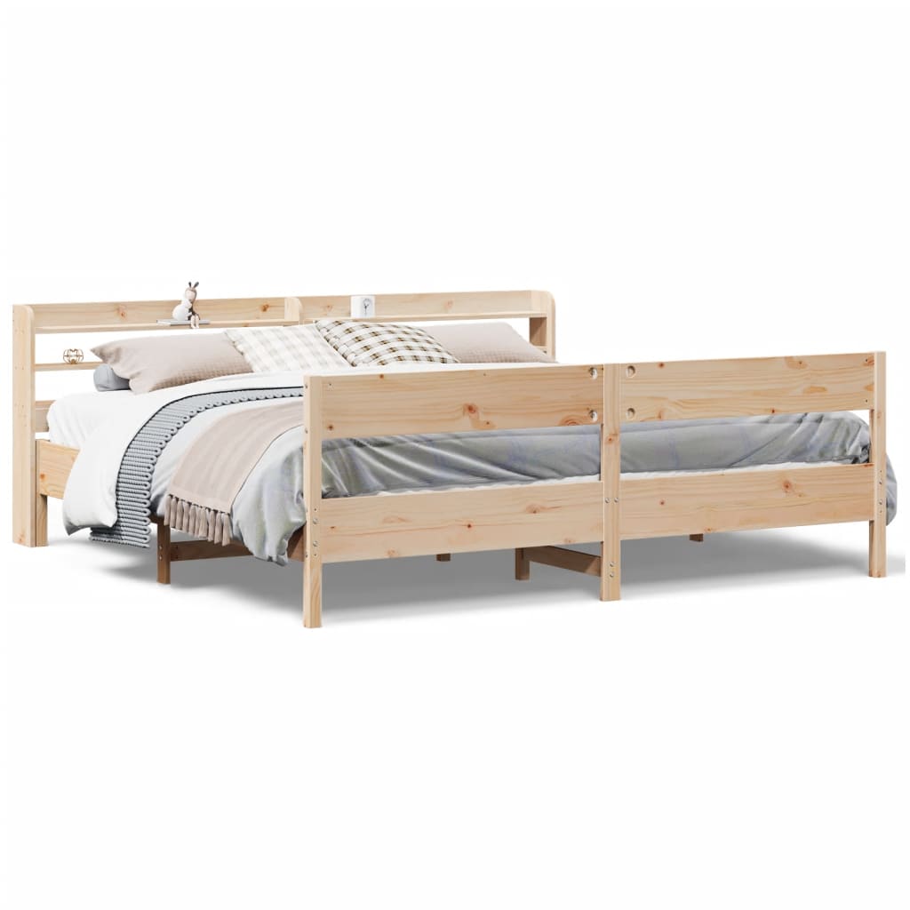 Bedframe zonder matras massief grenenhout 180x200 cm is nu te koop bij PeponiXL, paradijselijk wonen!