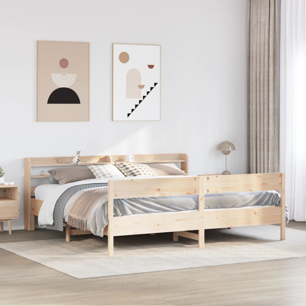 Bedframe zonder matras massief grenenhout 180x200 cm is nu te koop bij PeponiXL, paradijselijk wonen!