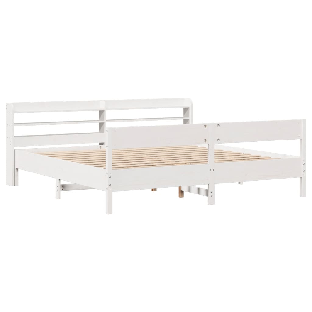 Bedframe zonder matras massief grenenhout wit 180x200 cm is nu te koop bij PeponiXL, paradijselijk wonen!