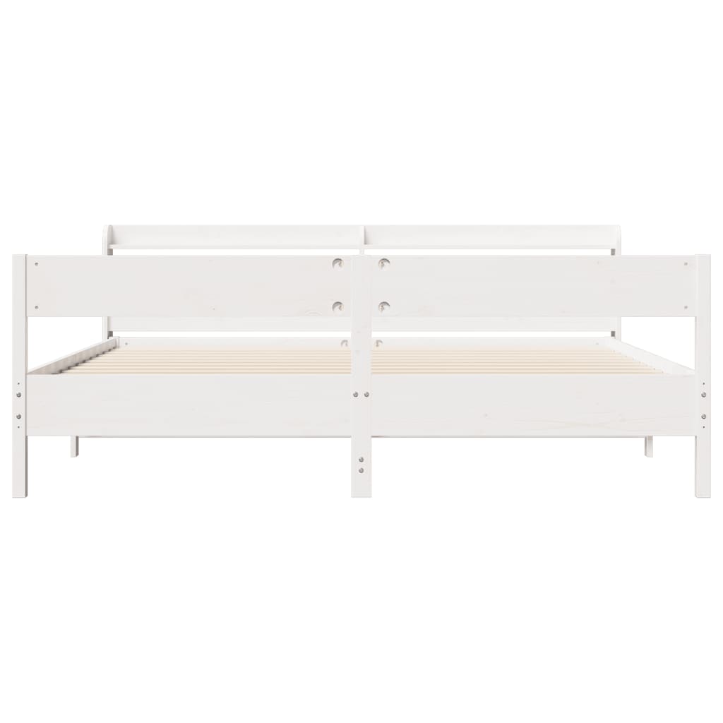 Bedframe zonder matras massief grenenhout wit 180x200 cm is nu te koop bij PeponiXL, paradijselijk wonen!