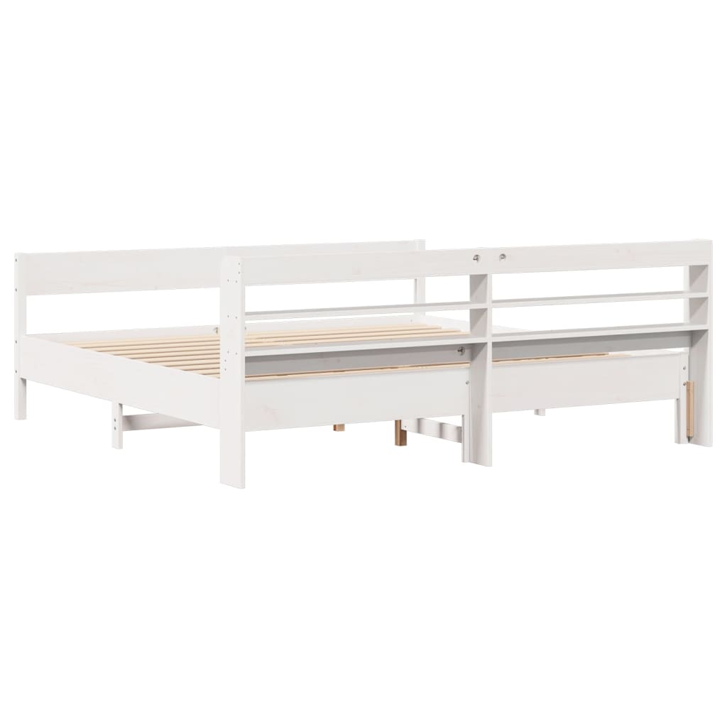 Bedframe zonder matras massief grenenhout wit 180x200 cm is nu te koop bij PeponiXL, paradijselijk wonen!