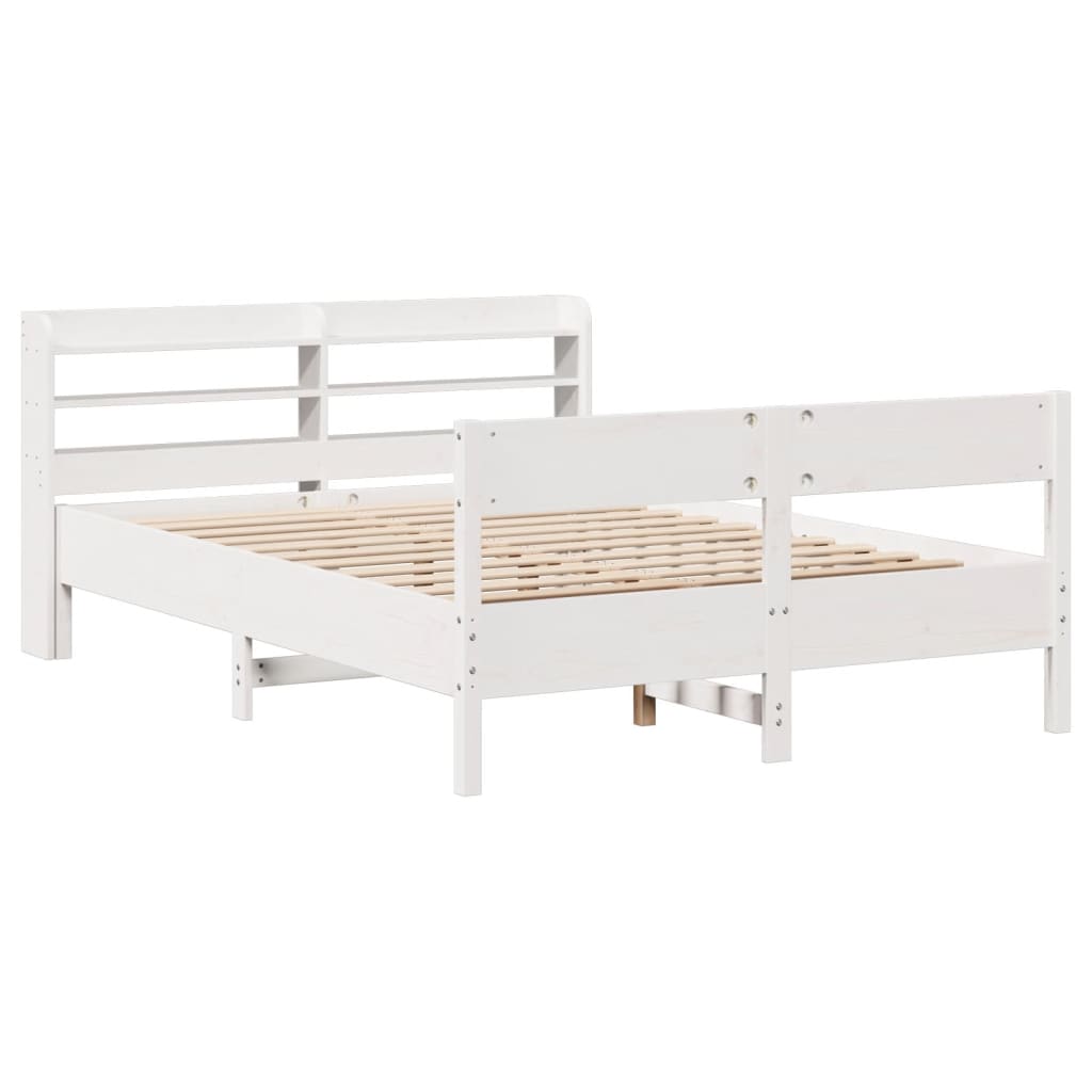 Bedframe zonder matras massief grenenhout wit 160x200 cm is nu te koop bij PeponiXL, paradijselijk wonen!