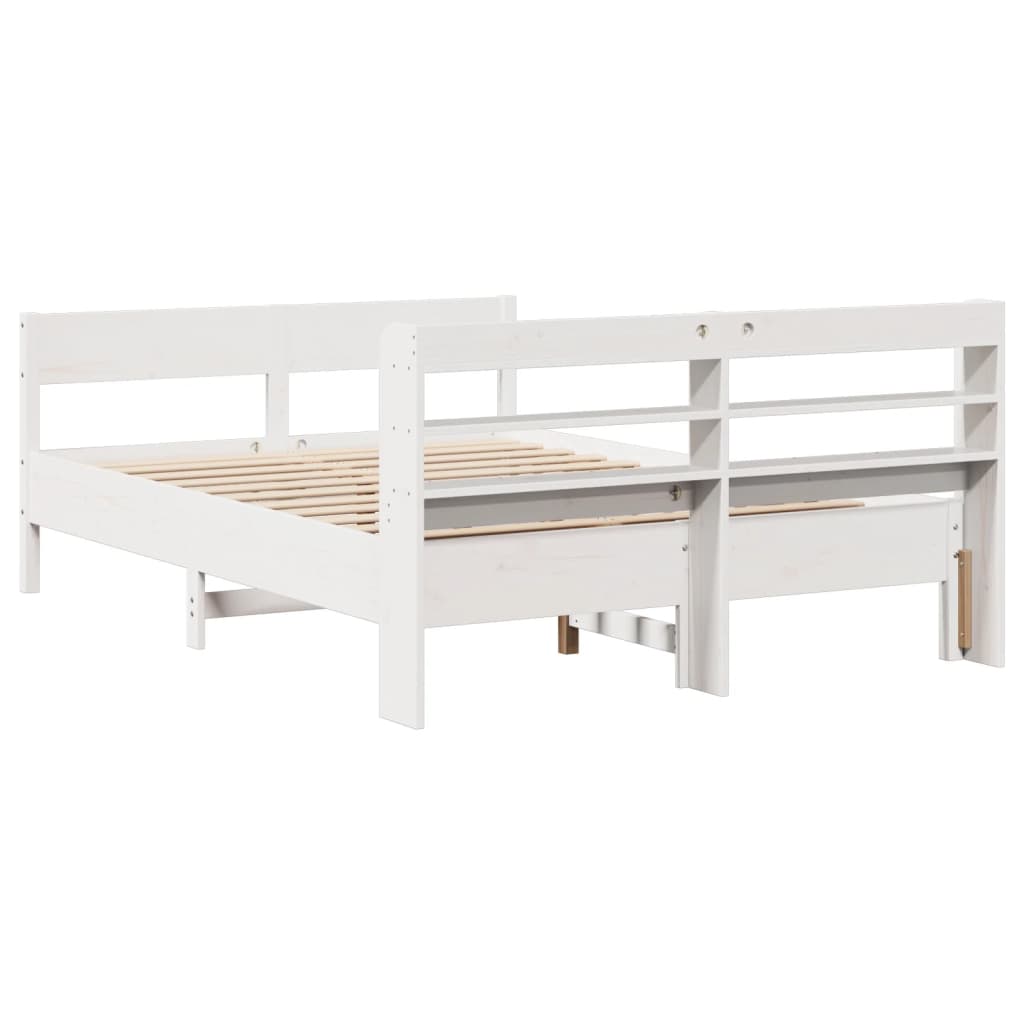 Bedframe zonder matras massief grenenhout wit 160x200 cm is nu te koop bij PeponiXL, paradijselijk wonen!