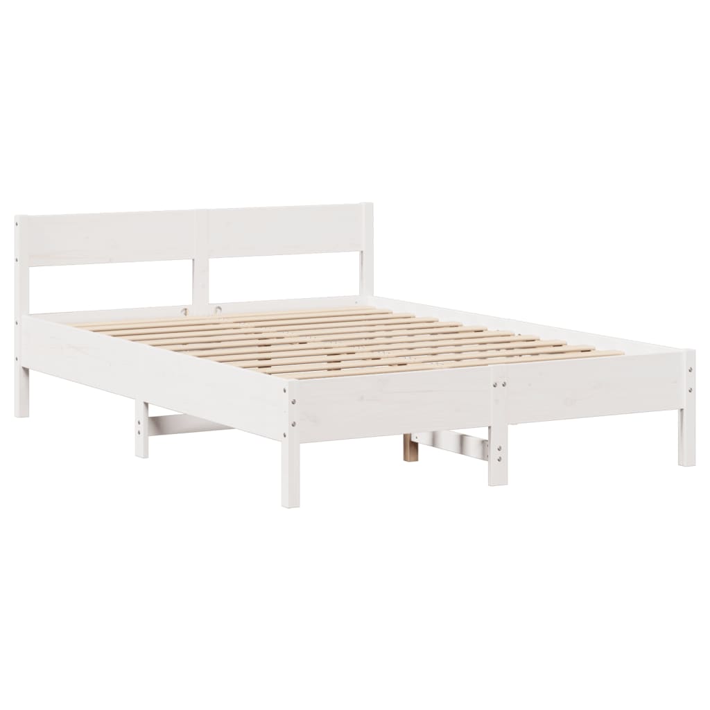 Bedframe zonder matras massief grenenhout wit 160x200 cm is nu te koop bij PeponiXL, paradijselijk wonen!