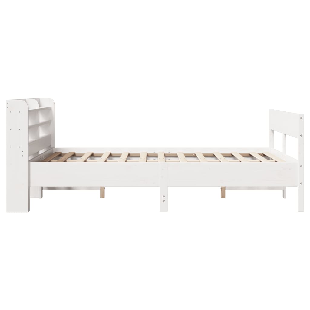 Bedframe zonder matras massief grenenhout wit 150x200 cm is nu te koop bij PeponiXL, paradijselijk wonen!
