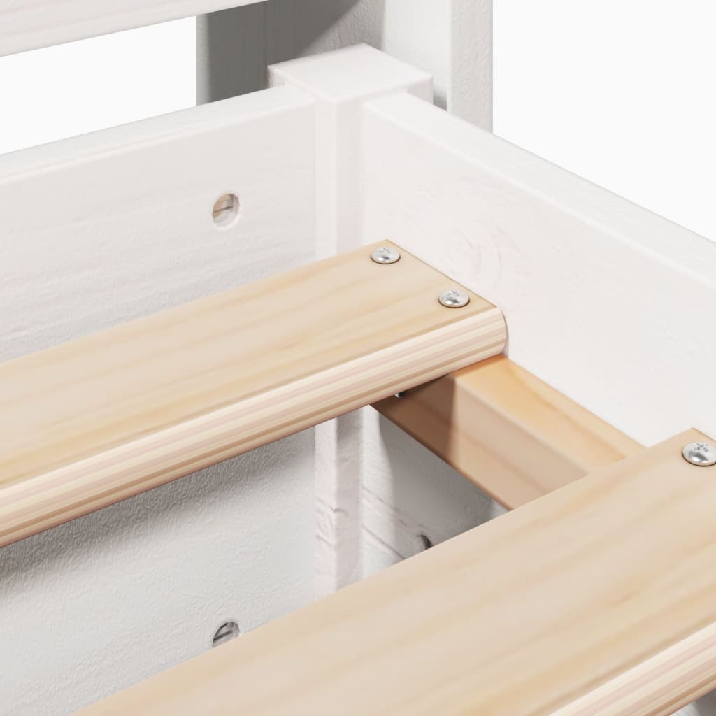 Bedframe zonder matras massief grenenhout wit 150x200 cm is nu te koop bij PeponiXL, paradijselijk wonen!
