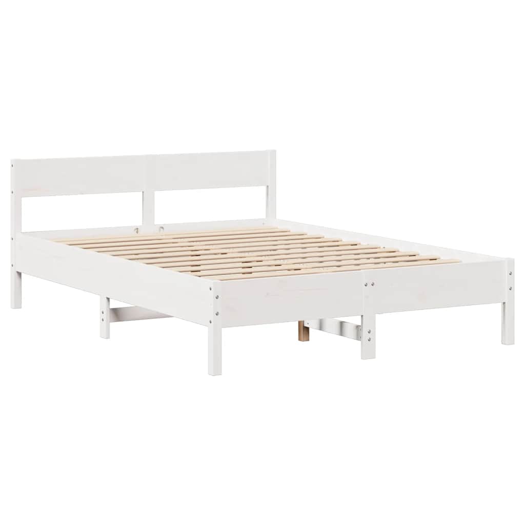 Bedframe zonder matras massief grenenhout wit 120x200 cm is nu te koop bij PeponiXL, paradijselijk wonen!