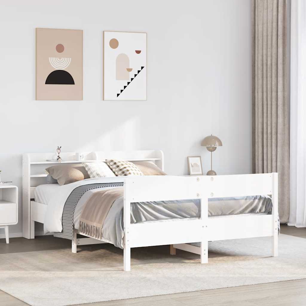 Bedframe zonder matras massief grenenhout wit 120x200 cm is nu te koop bij PeponiXL, paradijselijk wonen!