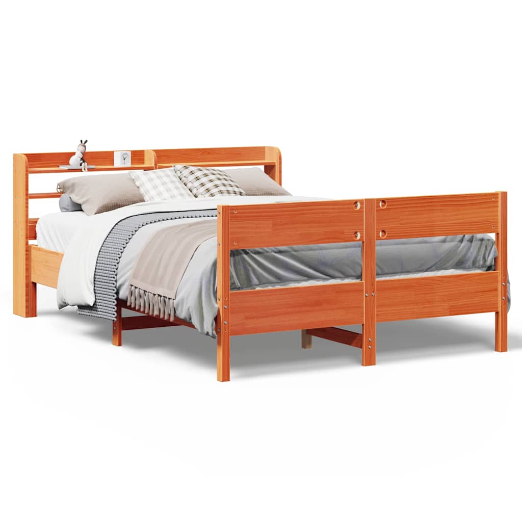 Bedframe zonder matras massief grenenhout wasbruin 120x200 cm is nu te koop bij PeponiXL, paradijselijk wonen!