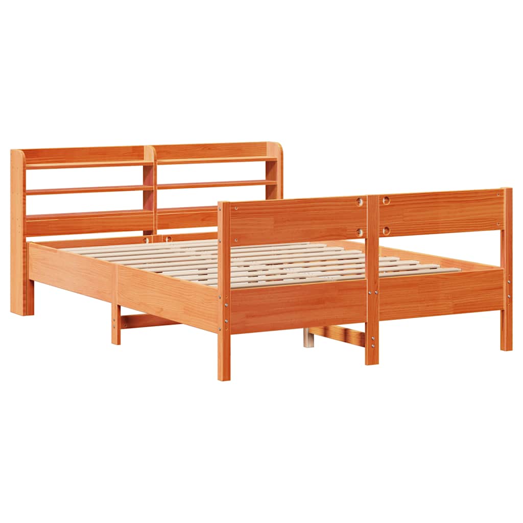 Bedframe zonder matras massief grenenhout wasbruin 120x200 cm is nu te koop bij PeponiXL, paradijselijk wonen!
