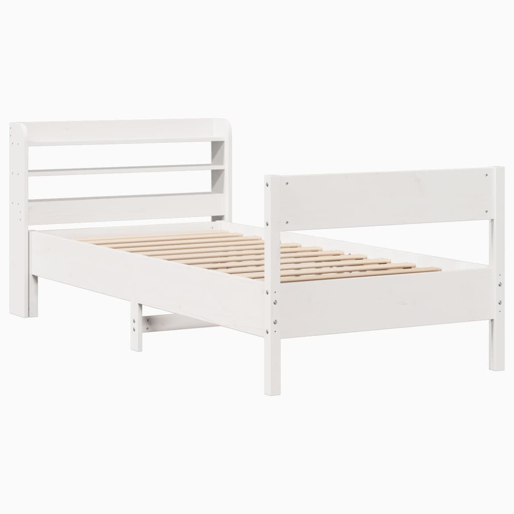 Bedframe zonder matras massief grenenhout wit 140x200 cm is nu te koop bij PeponiXL, paradijselijk wonen!