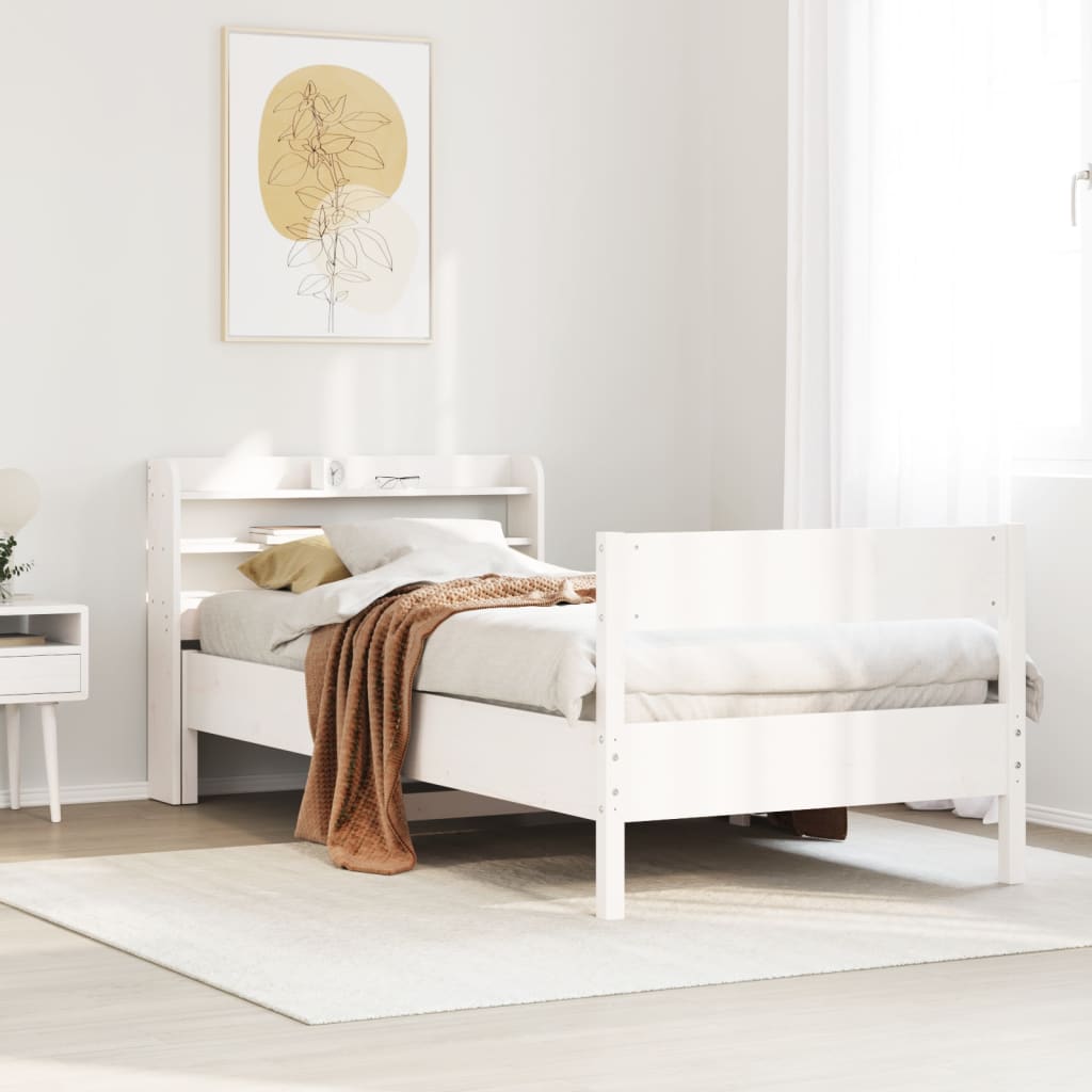 Bedframe zonder matras massief grenenhout wit 140x200 cm is nu te koop bij PeponiXL, paradijselijk wonen!