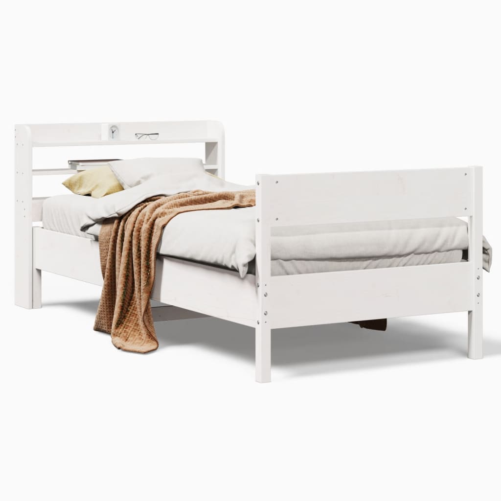Bedframe zonder matras massief grenenhout wit 90x200 cm is nu te koop bij PeponiXL, paradijselijk wonen!