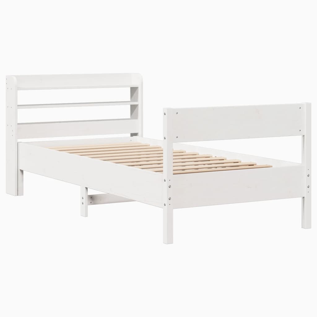 Bedframe zonder matras massief grenenhout wit 90x200 cm is nu te koop bij PeponiXL, paradijselijk wonen!