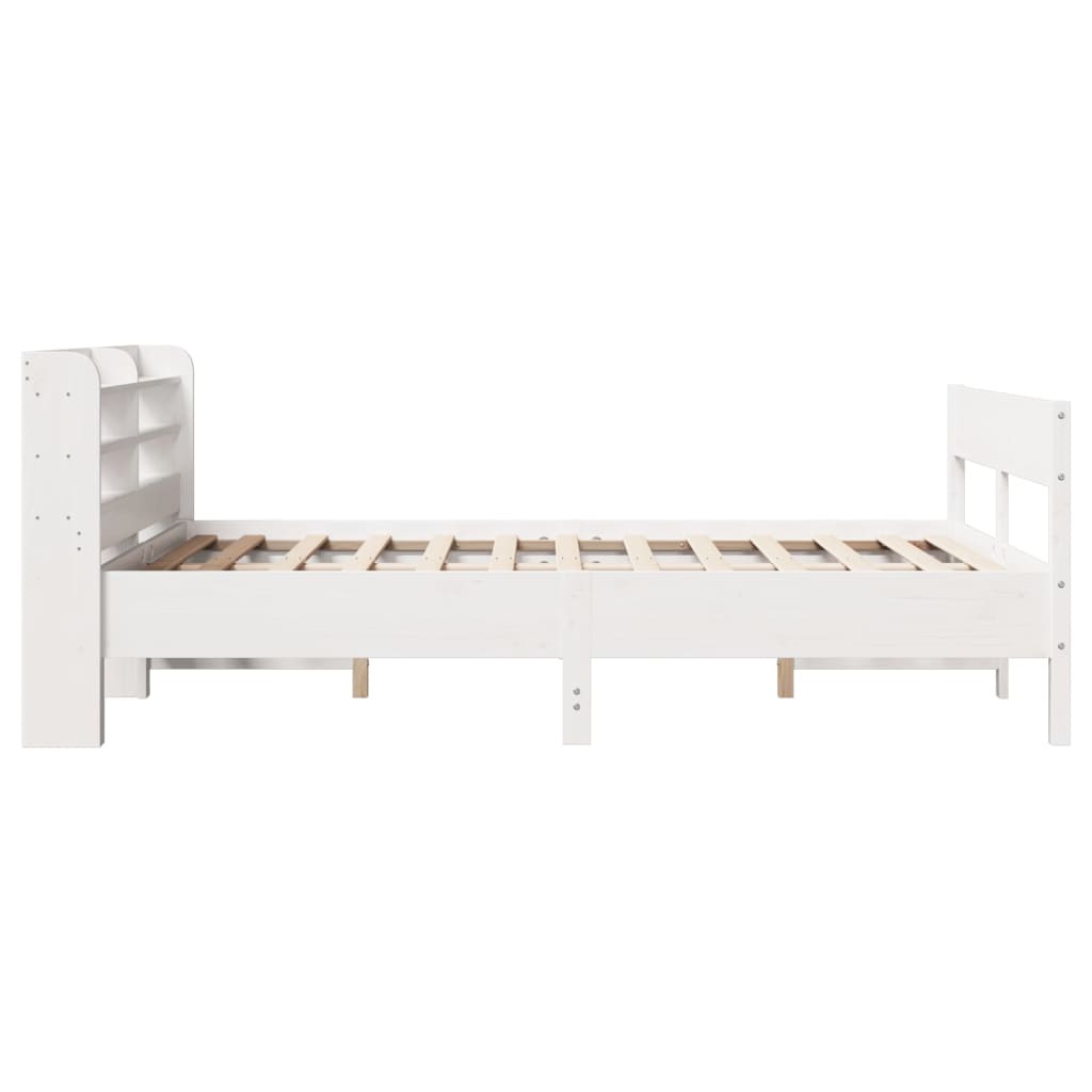 Bedframe zonder matras massief grenenhout wit 140x190 cm is nu te koop bij PeponiXL, paradijselijk wonen!