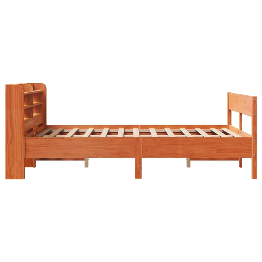 Bed met matras massief grenenhout wasbruin 140x190 cm is nu te koop bij PeponiXL, paradijselijk wonen!