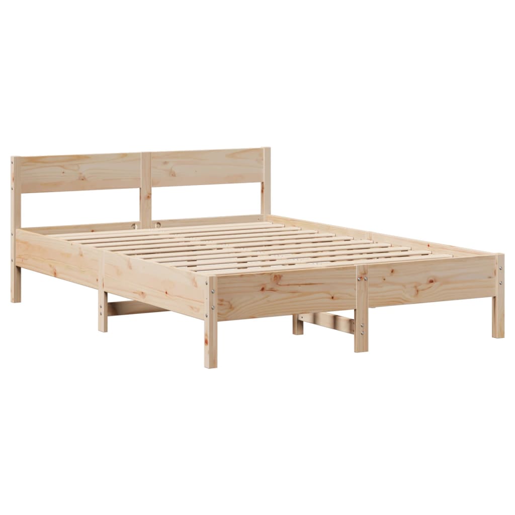Bedframe zonder matras massief grenenhout 135x190 cm is nu te koop bij PeponiXL, paradijselijk wonen!