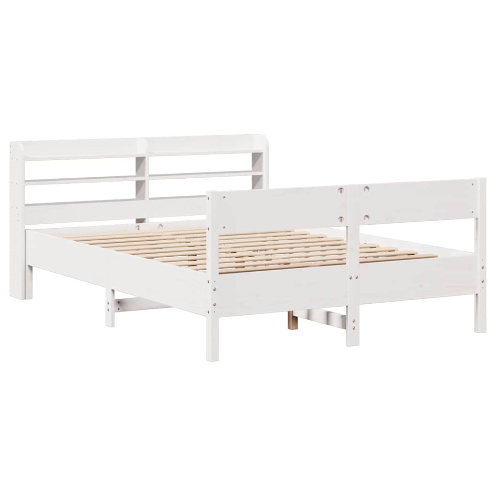 Bedframe zonder matras massief grenenhout wit 120x190 cm is nu te koop bij PeponiXL, paradijselijk wonen!
