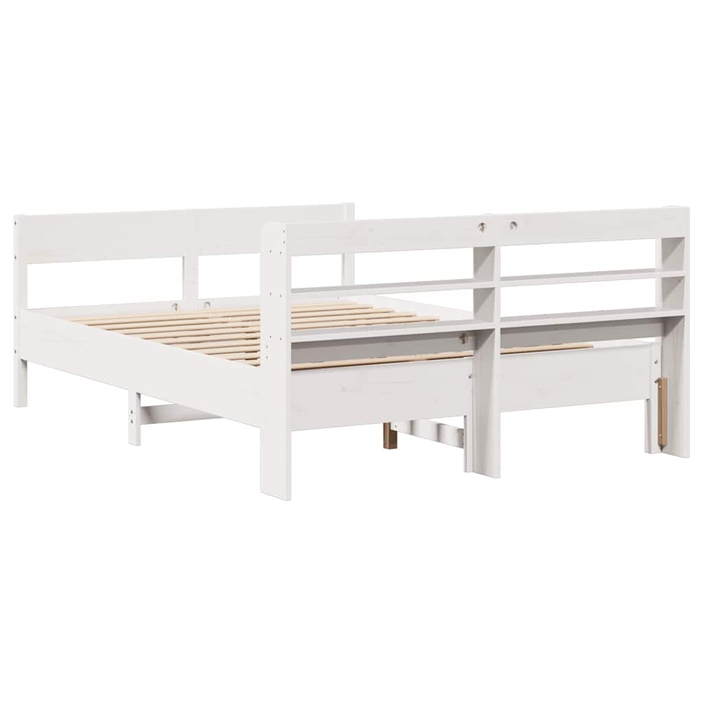 Bedframe zonder matras massief grenenhout wit 120x190 cm is nu te koop bij PeponiXL, paradijselijk wonen!