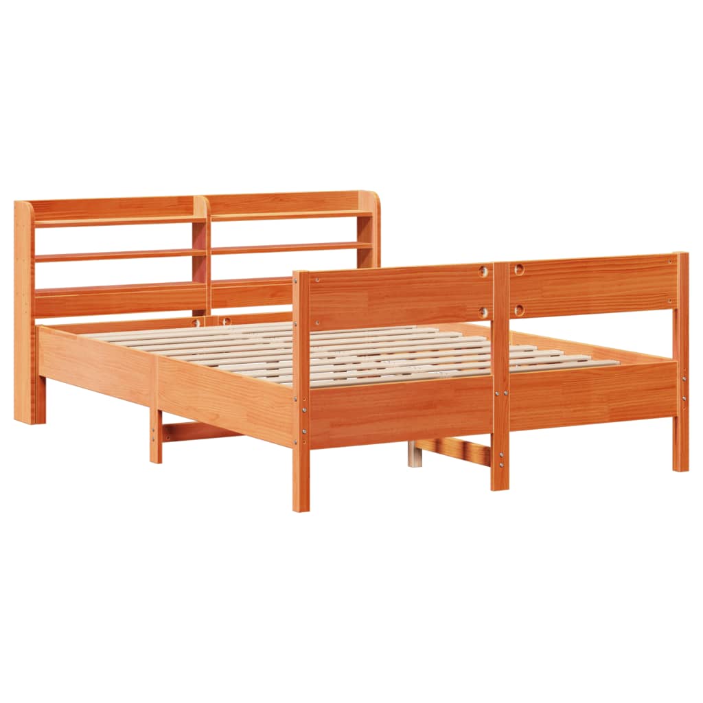 Bedframe zonder matras massief grenenhout wasbruin 120x190 cm is nu te koop bij PeponiXL, paradijselijk wonen!