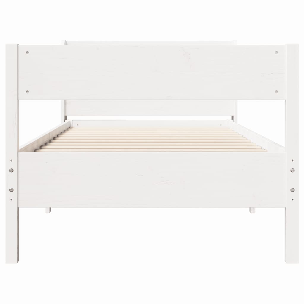 Bedframe zonder matras massief grenenhout wit 90x190 cm is nu te koop bij PeponiXL, paradijselijk wonen!