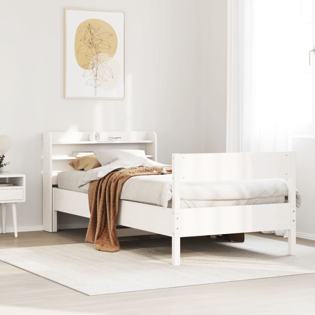 Bedframe zonder matras massief grenenhout wit 90x190 cm is nu te koop bij PeponiXL, paradijselijk wonen!