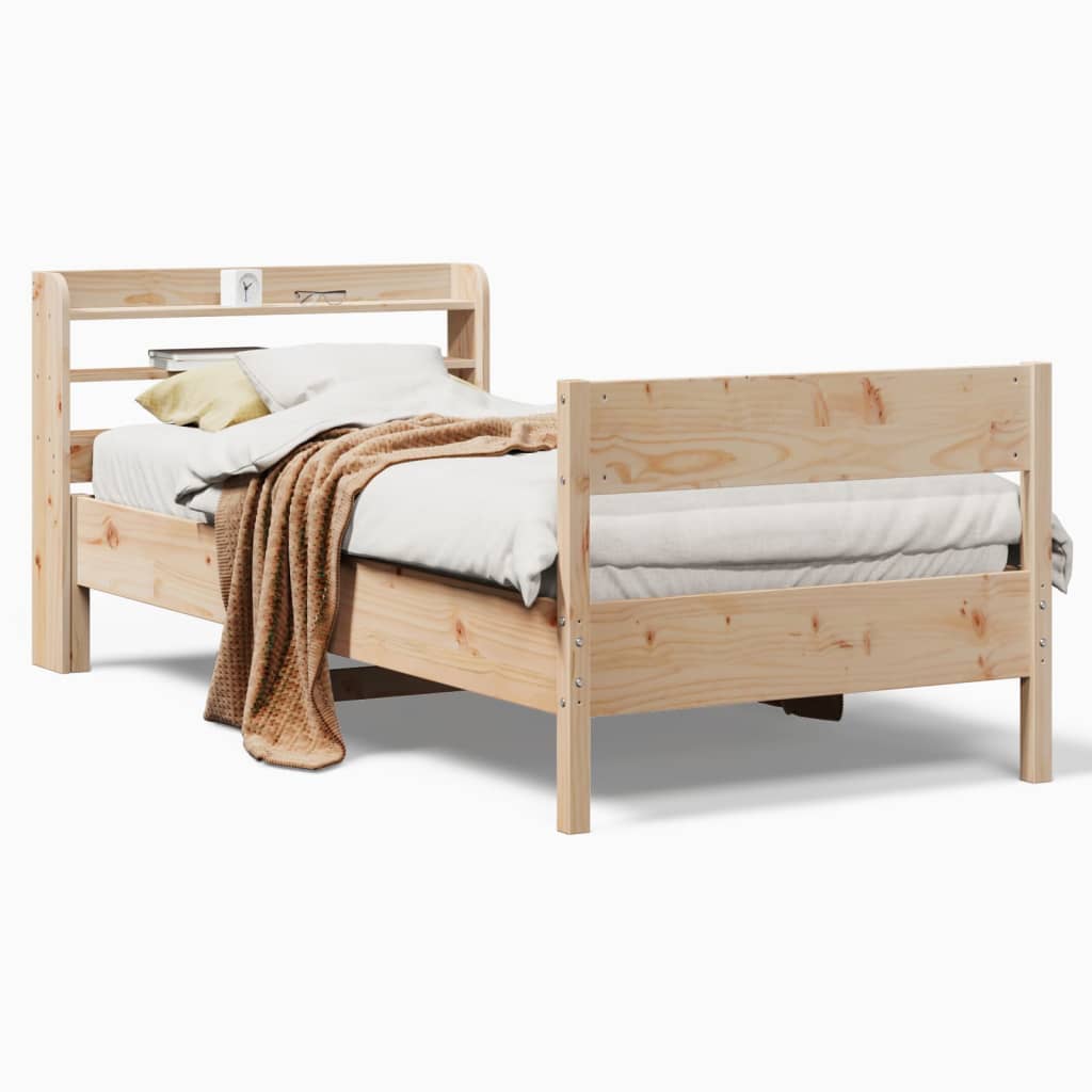 Bedframe zonder matras massief grenenhout 75x190 cm is nu te koop bij PeponiXL, paradijselijk wonen!