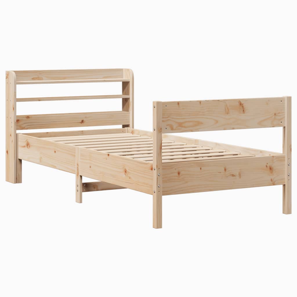 Bedframe zonder matras massief grenenhout 75x190 cm is nu te koop bij PeponiXL, paradijselijk wonen!