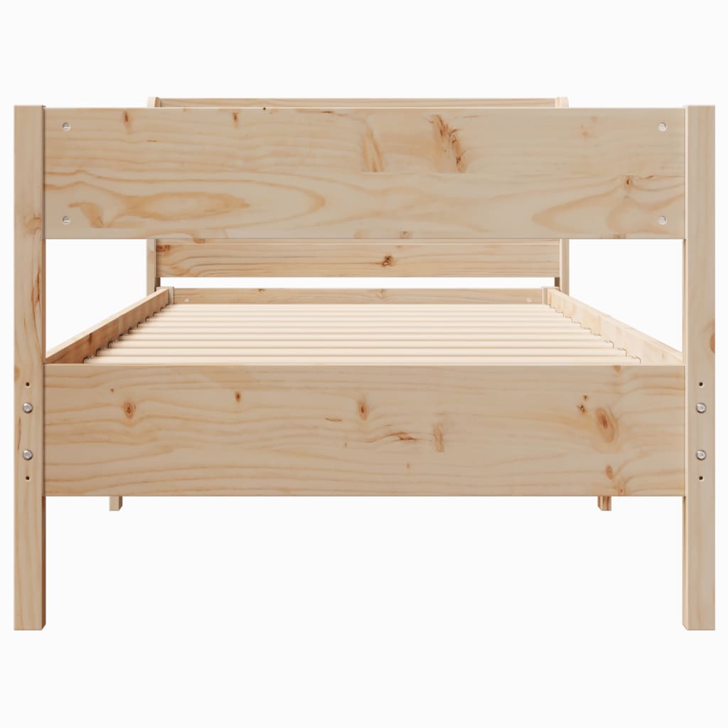 Bedframe zonder matras massief grenenhout 75x190 cm is nu te koop bij PeponiXL, paradijselijk wonen!