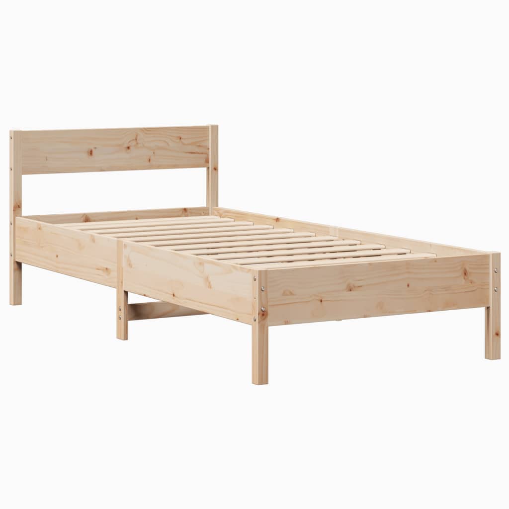 Bedframe zonder matras massief grenenhout 75x190 cm is nu te koop bij PeponiXL, paradijselijk wonen!