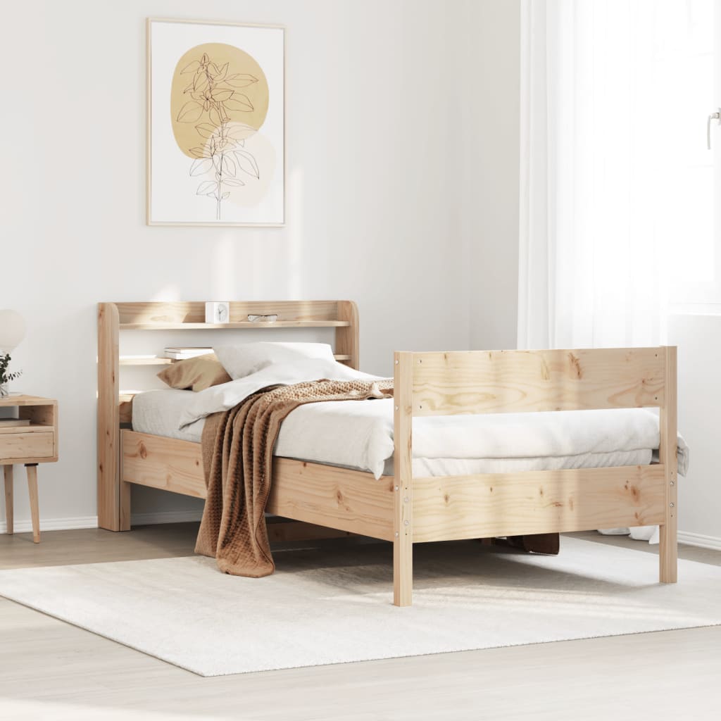 Bedframe zonder matras massief grenenhout 75x190 cm is nu te koop bij PeponiXL, paradijselijk wonen!