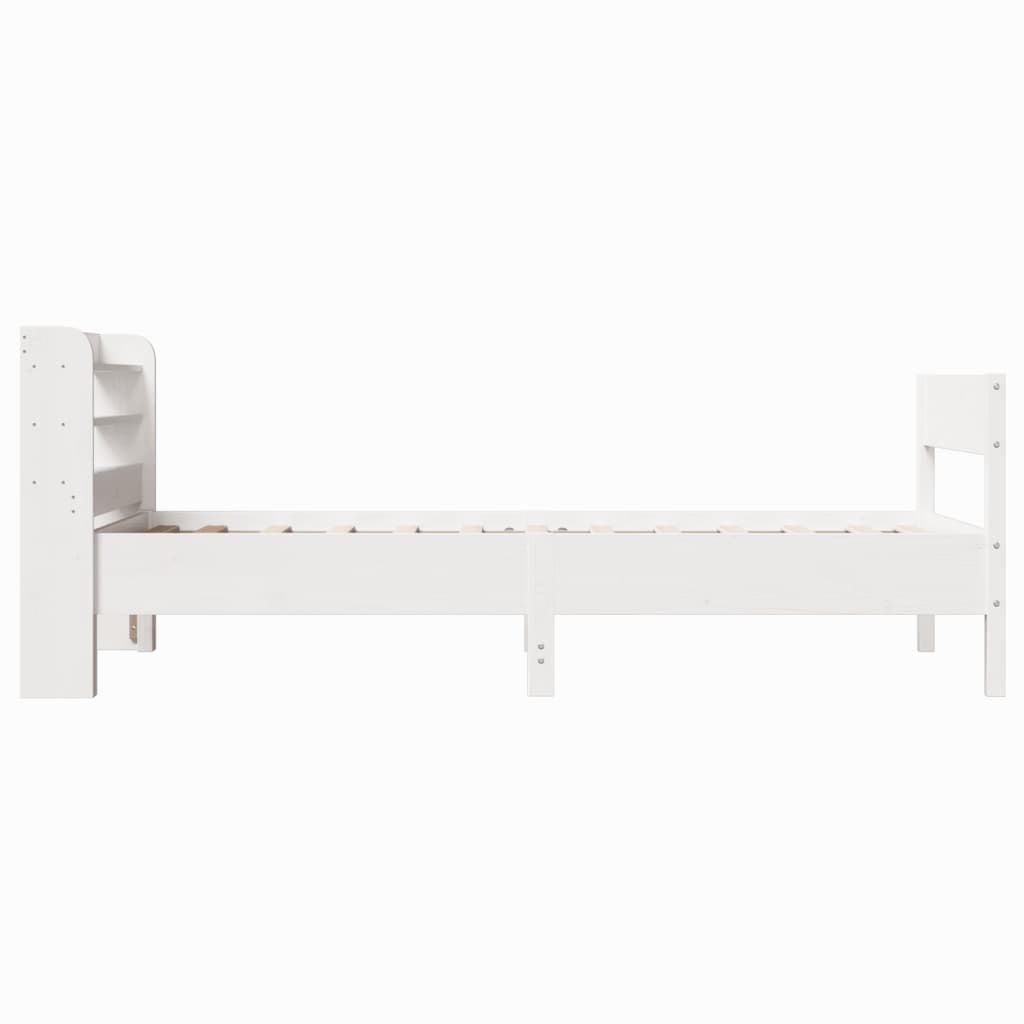Bedframe zonder matras massief grenenhout wit 75x190 cm is nu te koop bij PeponiXL, paradijselijk wonen!