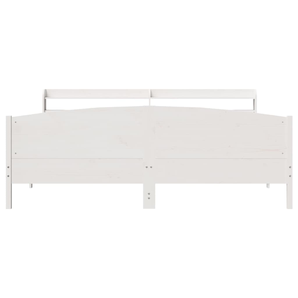 Bedframe zonder matras massief grenenhout wit 200x200 cm is nu te koop bij PeponiXL, paradijselijk wonen!