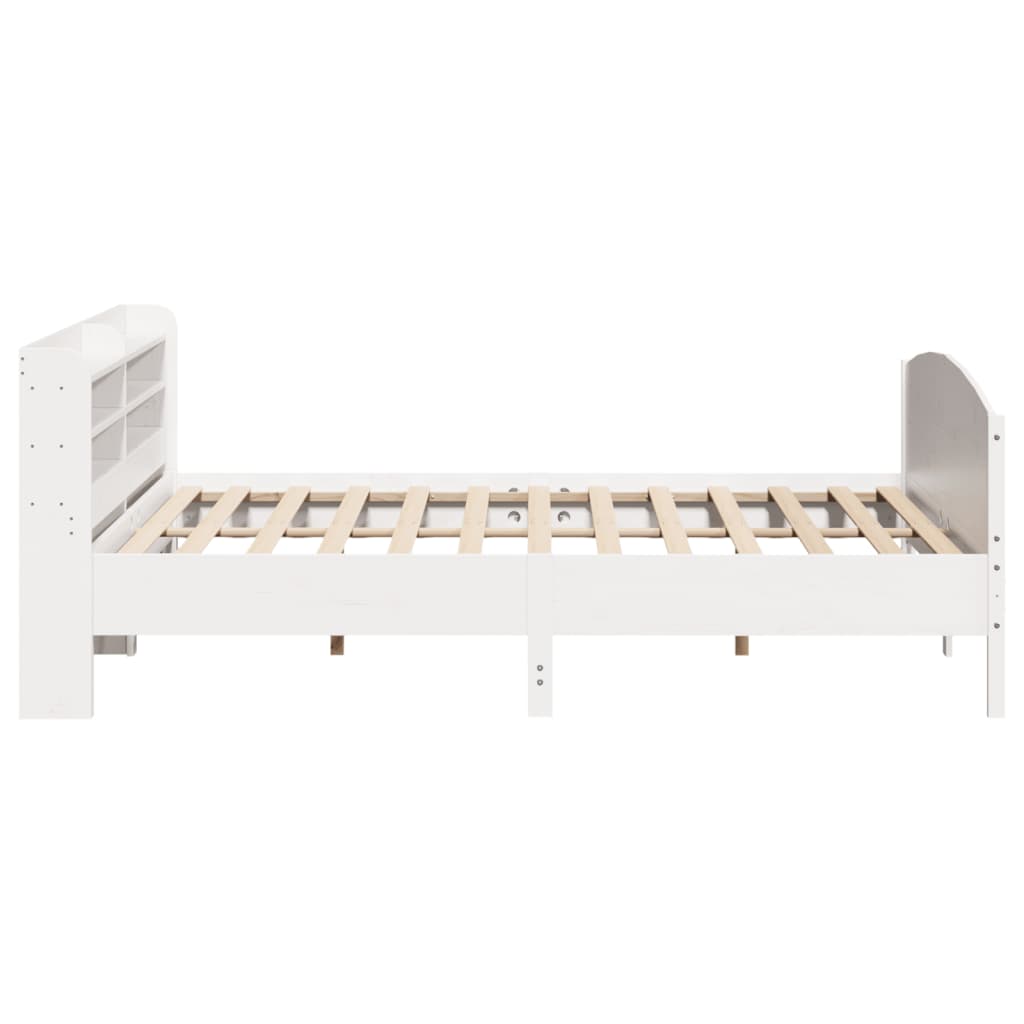 Bedframe zonder matras massief grenenhout wit 200x200 cm is nu te koop bij PeponiXL, paradijselijk wonen!